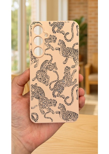 Samsung Galaxy A55 -Leopar Desenli Silikon Darbe Emici Klasik Korumalı Rubber Kılıf fiyatları