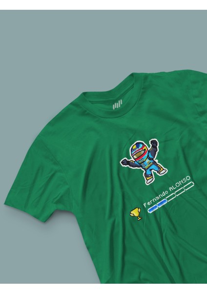 Fernando Alonso Pixel Art Lacivert T-Shirt fiyatları