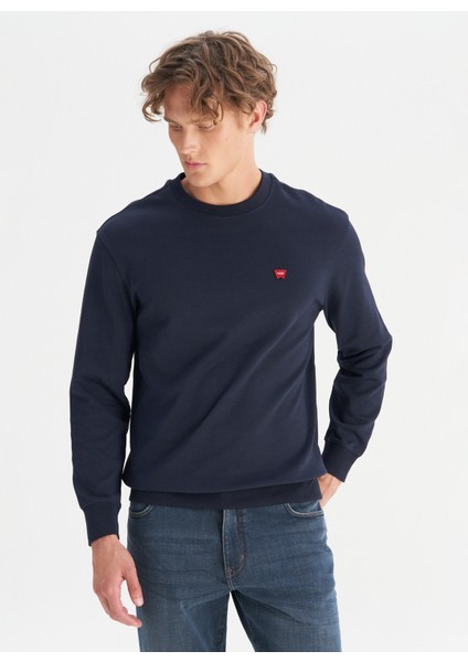 Bisiklet Yaka Lacivert Erkek Sweatshırt W2520255410 Lacivert Sweatshirt modelleri