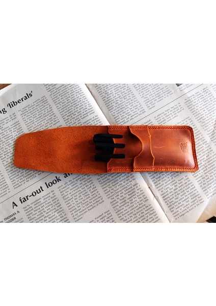 Crazy Gerçek Deri Özel Kalemleriniz Için Kalemlik ( 3*4 Kalem Için ) 28 cm \ 8 cm Büyük Boy Nlu4 modelleri