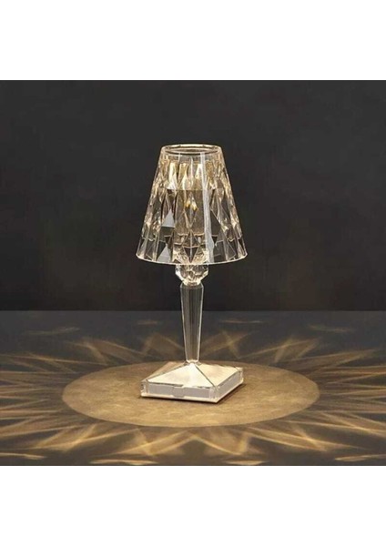 Masa Lambası Kristal Elmas LED Masa Lambası Bar Restoran Masa Lambası Kristal fırsatları