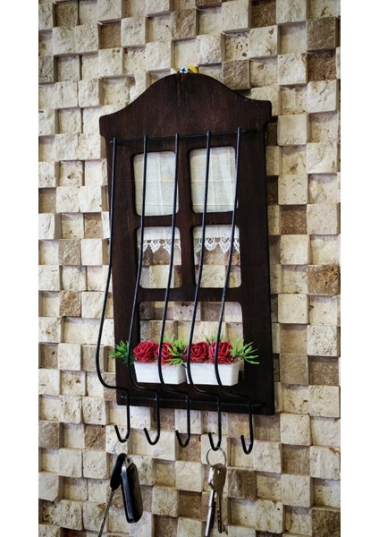 Kahverengi Duvar Anahtarlık, Çiçek Saksı, Perdeli modelleri