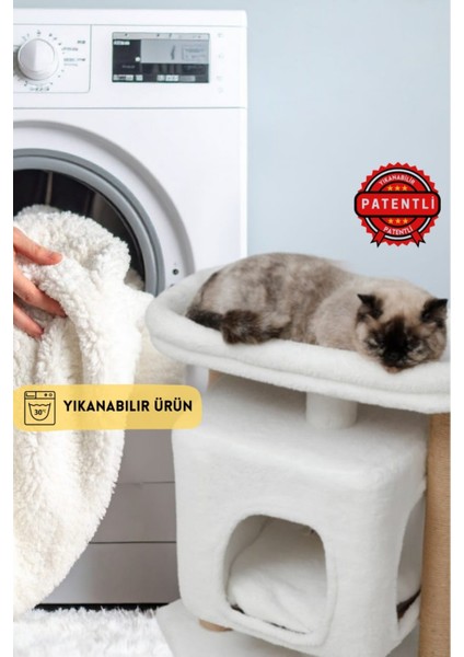 Çok Katlı Yıkanabilir Kedi Tırmalama ve Oyun Evi- Dubai Gri fırsatları