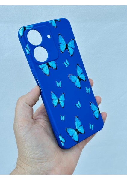 Redmi 13C-KELEBEK Desenli Lansman Kamera Korumalı Yumuşak Silikon Rubber Kılıf modelleri