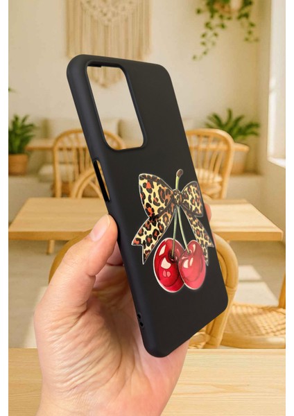 Samsung Galaxy A71 Uyumlu Kiraz Leopar Fiyonk Desenli Silikon Darbe Emici Rubber Kılıf modelleri