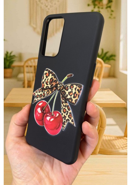 Samsung Galaxy A71 Uyumlu Kiraz Leopar Fiyonk Desenli Silikon Darbe Emici Rubber Kılıf fırsatları