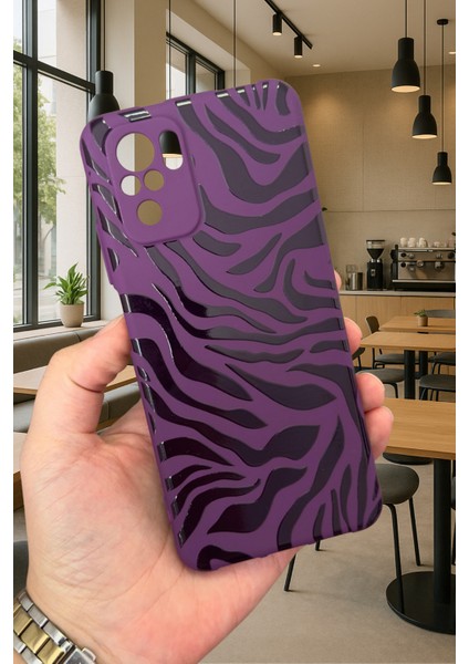 Xiaomi Redmi Note 10 ve 10S Uyumlu Zebra Desenli Silikon Darbe Emici Klasik Korumalı Rubber Kılıf