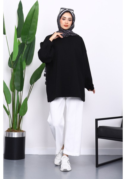 Siyah Balon Kol Oversize Sweatshirt fiyatları