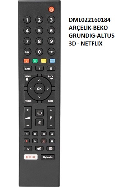 Netflix Tuşlu LCD Tv Kumandası