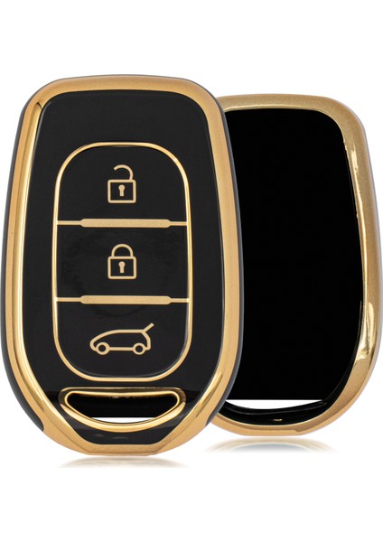 Duster Logan Sandero Symbol Uyumlu 3 Buton Nano Anahtar Kılıfı - Siyah