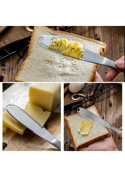 Delikli Tereyağı Bıçağı - Paslanmaz Kaşar Peynir-Çikolata Sürme Bıçağı fırsatları