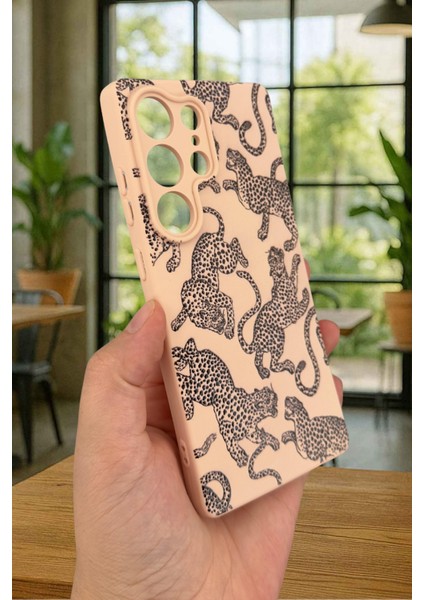 Samsung Galaxy S25 Ultra Uyumlu Leopar Desenli Silikon Darbe Emici Klasik Korumalı Rubber Kılıf modelleri