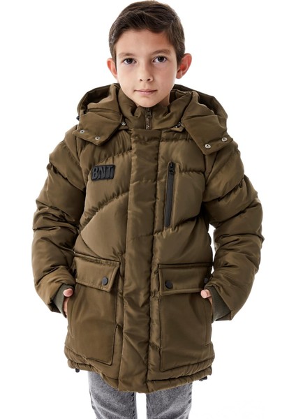 Erkek Çocuk Kapüşonlu Kalın Kışlık Mont 51335