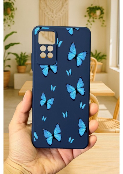 Redmi Note 11 Pro/note 12 Pro 4g Mavi Kelebek Desenli Silikon Darbe Emici Korumalı Rubber Kılıf fiyatları
