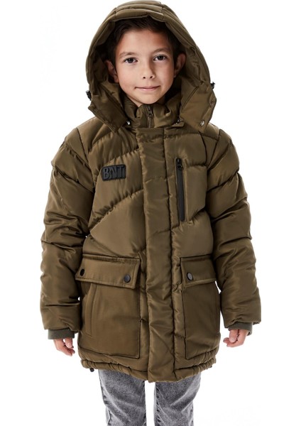 Erkek Çocuk Kapüşonlu Kalın Kışlık Mont 51335