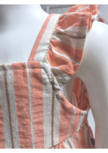 Kız Bebek Alt-Üst Şortlu Takım %100 Pamuk Müslin Tarz Tasarım Premium, Lila Şeftali