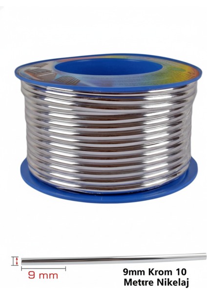 Renault Koleos Uyumlu 3D Krom Nikelaj Şerit Çıta 9mm x 10M – Dekoratif Araç Trim ve Kaplama Bandı