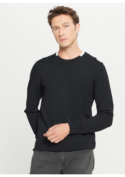 Bisiklet Yaka Standart Siyah Erkek Kazak ACE049261484_SYH modelleri