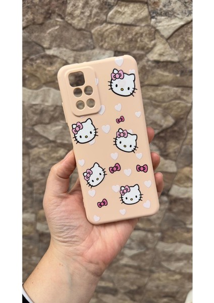 Xiaomi Redmi 10 2022 Uyumlu Hello Kity Silikon Darbe Emici Klasik Korumalı Rubber Kılıf