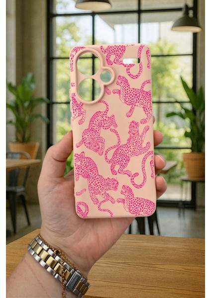 Redmi Note 13 Pro Plus Pembe Leopar Desenli Silikon Darbe Emici Klasik Korumalı Rubber Kılıf fiyatları
