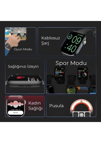 Watch 10X Premium Akıllı Saat Metal Kordonlu Seri fırsatları