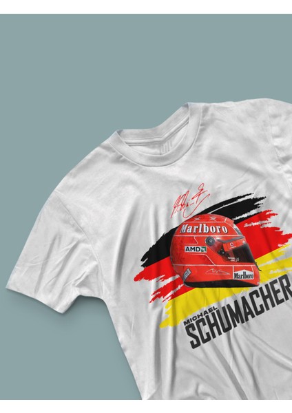 Michael Schumacher Vizör Baskılı T-Shirt fiyatları