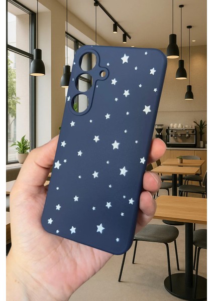 Samsung Galaxy A16 Uyumlu Minimal Yıldız Desenli Silikon Darbe Emici Klasik Korumalı Rubber Kılıf modelleri