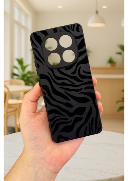 Xiaomi Redmi Note 14 Pro 4g-Zebra Desenli Silikon Darbe Emici Klasik Korumalı Rubber Kılıf