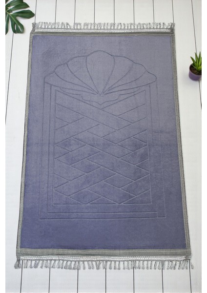 Yumuşak Kadife Dokulu Peluş Seccade Mor