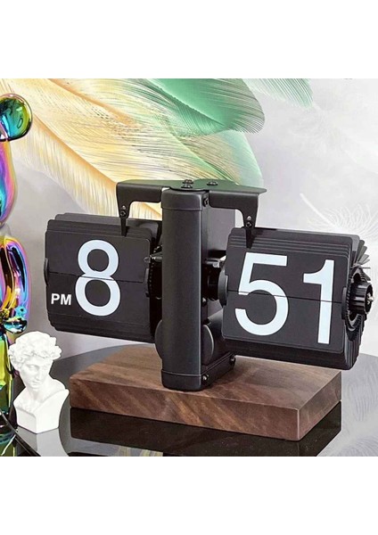 Vintage Flip Clock Mekanik Sayfa Çevirme Saat – Minimalist Retro Masa Saati, Ofis ve Ev Dekoratif Saat fiyatları
