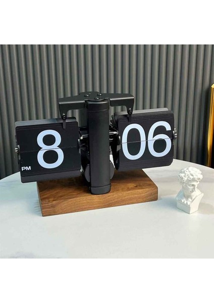 Vintage Flip Clock Mekanik Sayfa Çevirme Saat – Minimalist Retro Masa Saati, Ofis ve Ev Dekoratif Saat modelleri