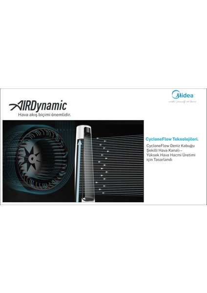 Mıdea AMS150E-SJ Hava Temizleyici ve Isıtıcı ( 3'ü Bir Arada )