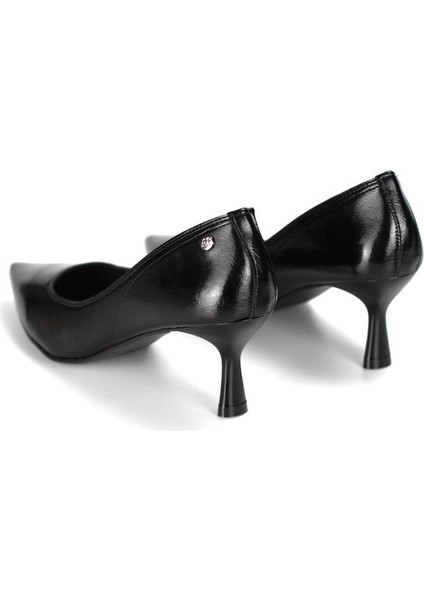 Zelia Esnek Yumuşak Kaymaz Taban (4 Cm) Siyah Rugan Kadın Topuklu Ayakkabı fırsatları