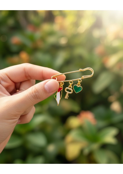 Filistin Bayrakli Haritası , Fetih Anahtarlığ ve Yeşil Kalıbı Üçlü Yaka Iğnesi Broş A300059 fırsatları