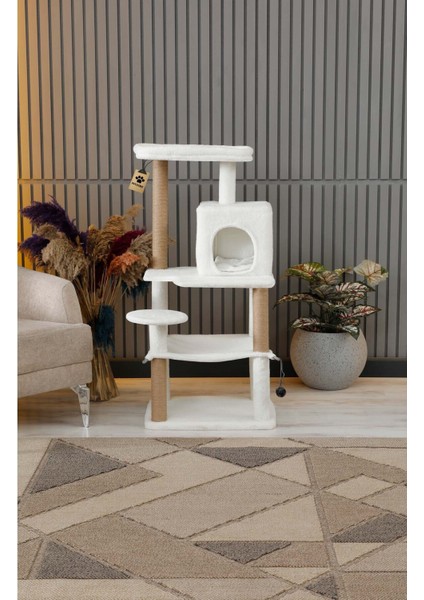 Çok Katlı Yıkanabilir Kedi Tırmalama ve Oyun Evi - Dubai Beyaz fiyatları