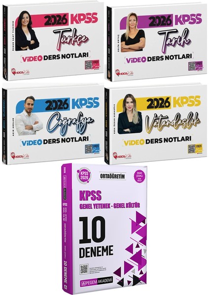 2026 Kpss Türkçe Tarih Coğrafya Vatandaşlık Video Ders Notları - 2026 Kpss Ortaöğretim Çözümlü 10 Deneme