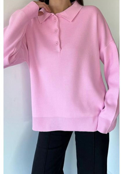 Kadın Yarım Düğmeli Triko Kazak P-00018996 modelleri