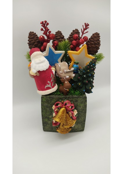 Yılbaşı Temalı Saksı