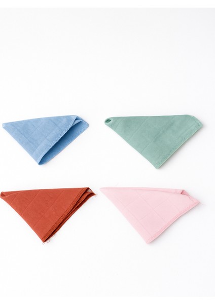 Renkli Müslin Ağız Silme Mendili 4'lü- %100 Pamuk fiyatları