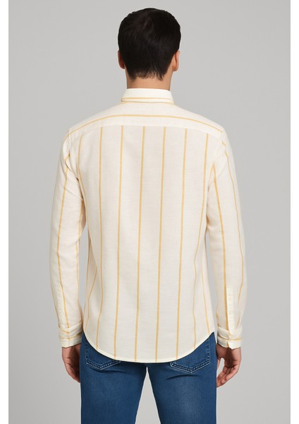Erkek Ncb Çizgili Keten Gömlek fırsatları