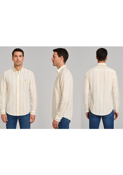 Erkek Ncb Çizgili Keten Gömlek indirimleri