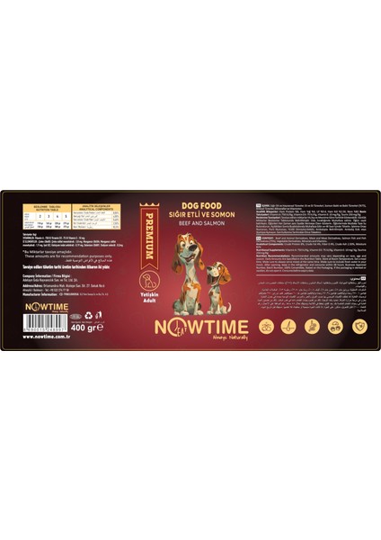 Sığır Etli ve Somon Balıklı Natural Konserve Yetişkin Köpek Maması 6 Adet modelleri
