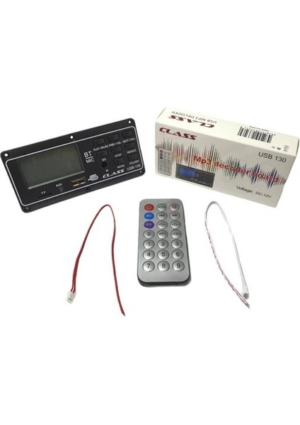 USB-130 USB Sd Mıc Aux Bluetooth Kumandalı Ekranlı Çevirici Dijital Player Board modelleri