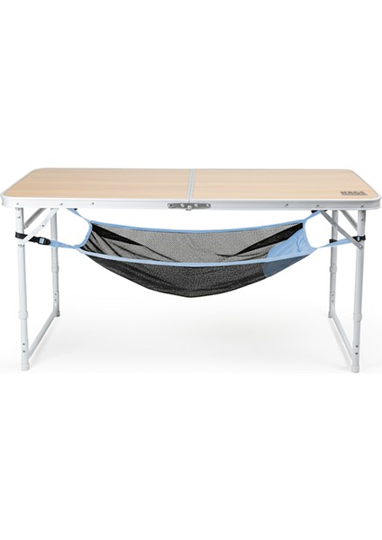 Masa Altı Saklama Filesi, Kamp Masası Altı Malzeme Eşya Depolama, Kese Hurç File - L-70X30 cm - Mavi