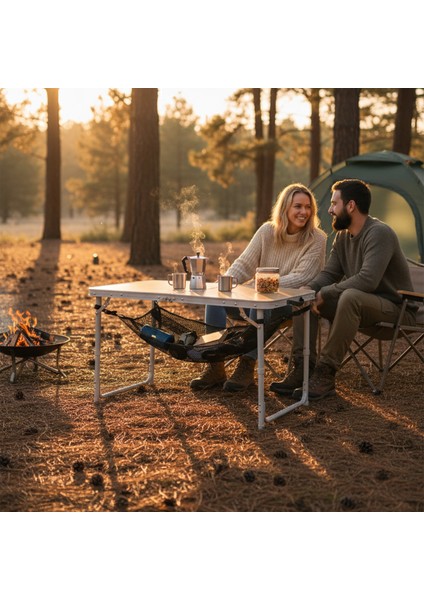 Masa Altı Saklama Filesi, Kamp Masası Altı Malzeme Eşya Depolama, Kese Hurç File - L-70X30 cm - Mavi fırsatları