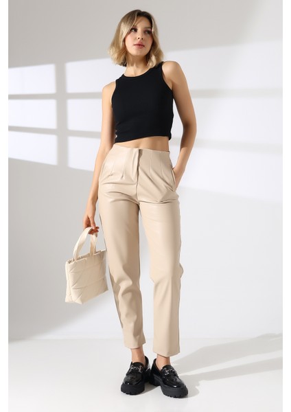 Deri Pantolon Paça Pens Detaylı indirimleri