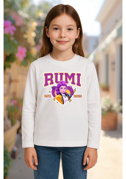Kpop Demon Hunters Huntrix Rumi Uzun Kollu Baskılı Kız Çocuk Tişört (4-13 Yaş) fiyatları