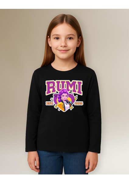 Kpop Demon Hunters Huntrix Rumi Uzun Kollu Baskılı Kız Çocuk Tişört (4-13 Yaş) fiyatları