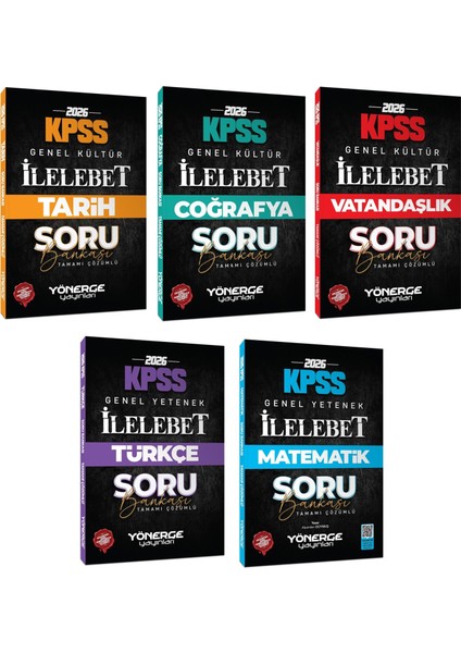 Yönerge 2026 Kpss Genel Yetenek Genel Kültür Ilelebet Soru Bankası 5 Li Set Yönerge Yayınları