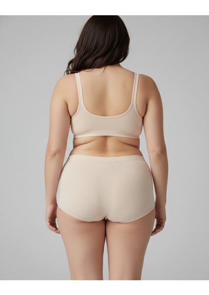 Kadın Külot Pamuklu Cotton 12'li Paket Normal ve Battal Büyük Beden - Yıldız